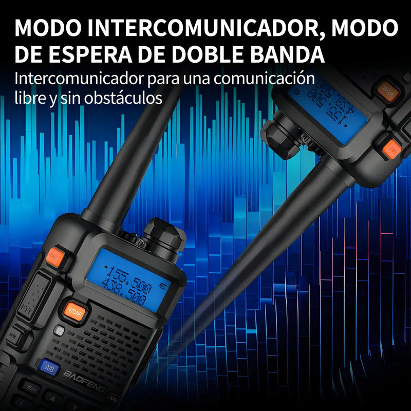 Walkie Talkie Baofeng Uv-5r Largo Alcance 10km 128 Canales Negro