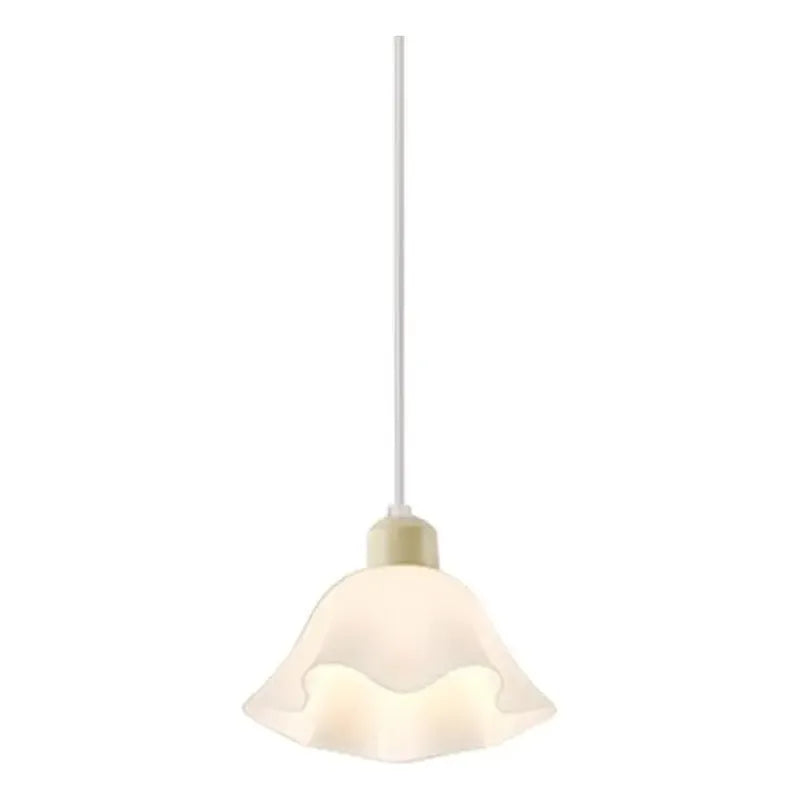 Lampara De Techo Kivs Fleur White Aplique Colgante Para Luz E27 Diseño Moderno P30) Blanco