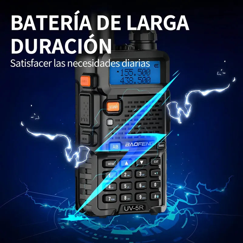 Walkie Talkie Baofeng Uv-5r Largo Alcance 10km 128 Canales Negro